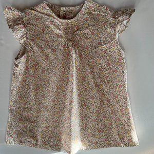 La Coqueta Organic Cotton Floral Sleeveless Blouse, 7Y, from England